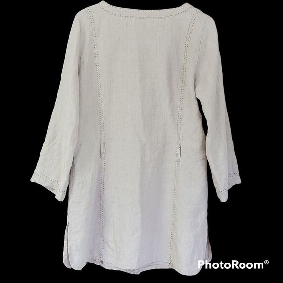 E-col-o-gie 100% Linen Button Down Top - Picture 11 of 15